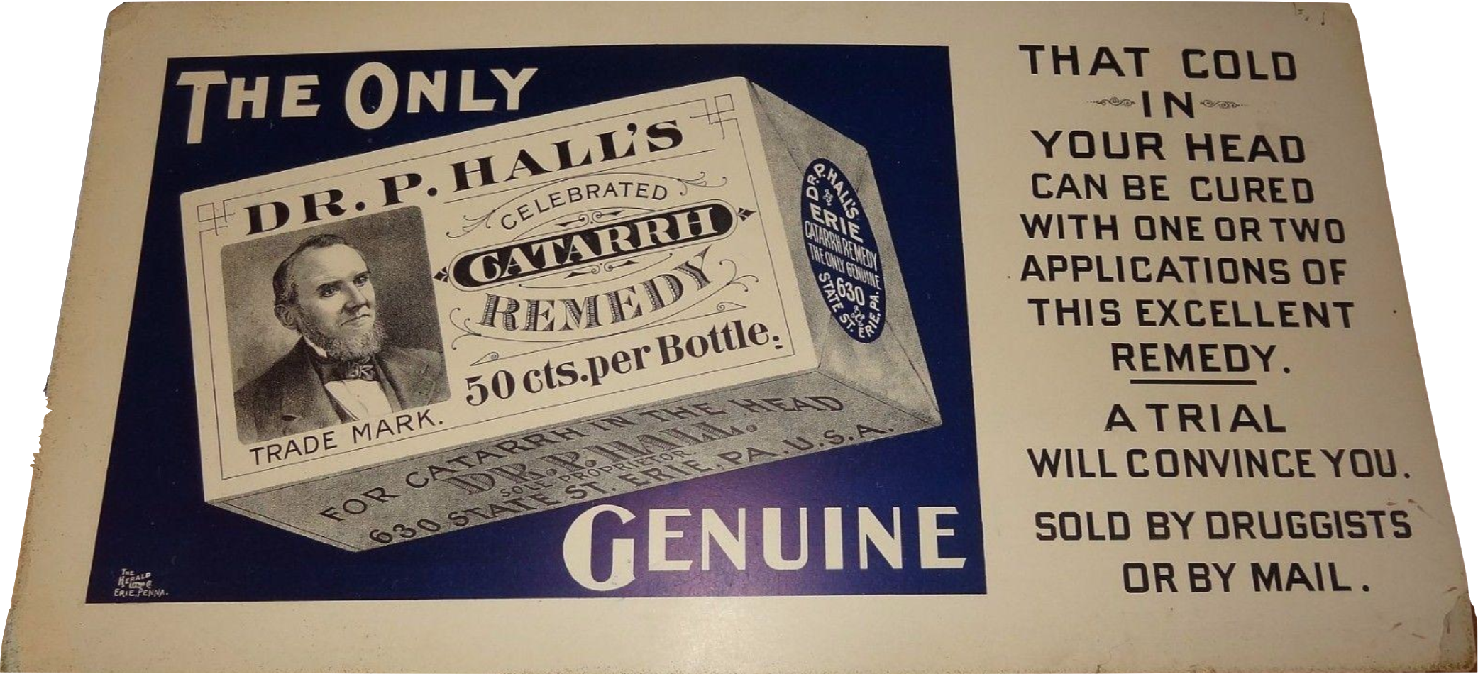 2. Advertisement for Dr. P. Halls Celebrated Catarrh Remedy