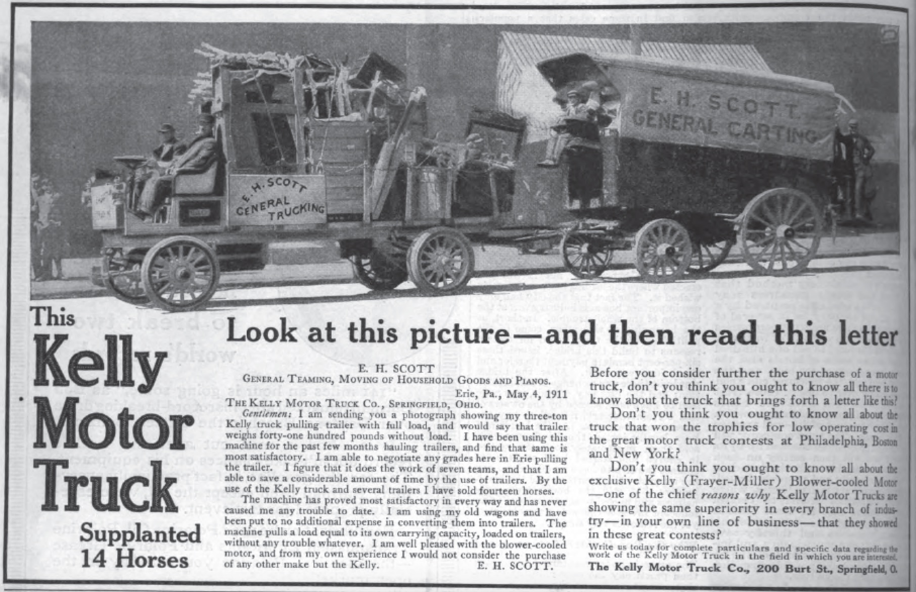 2. Saturday Evening Post ad featuring E.H. Scott Trucking 6 24 1911