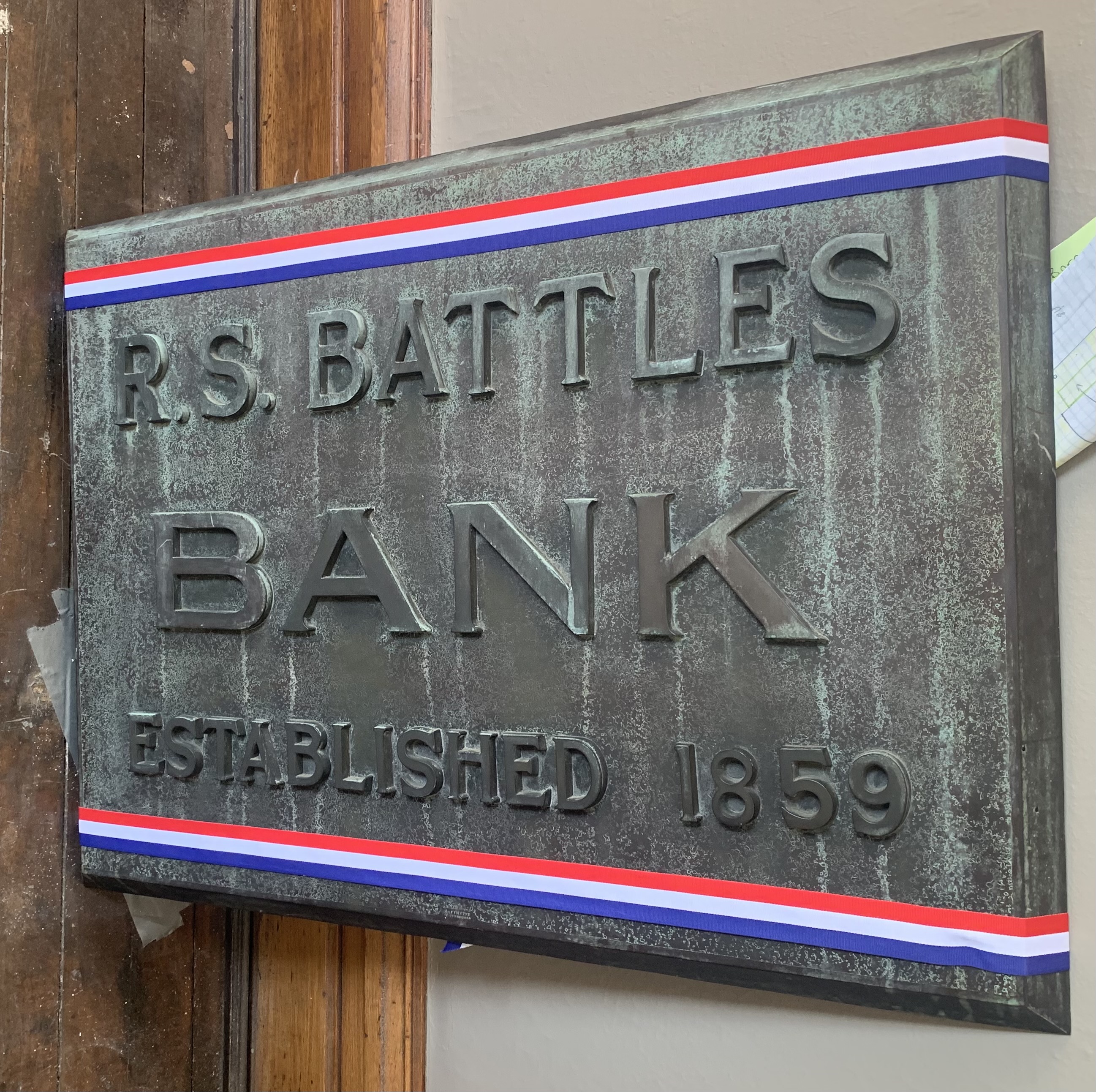 Battles Bank Sign 