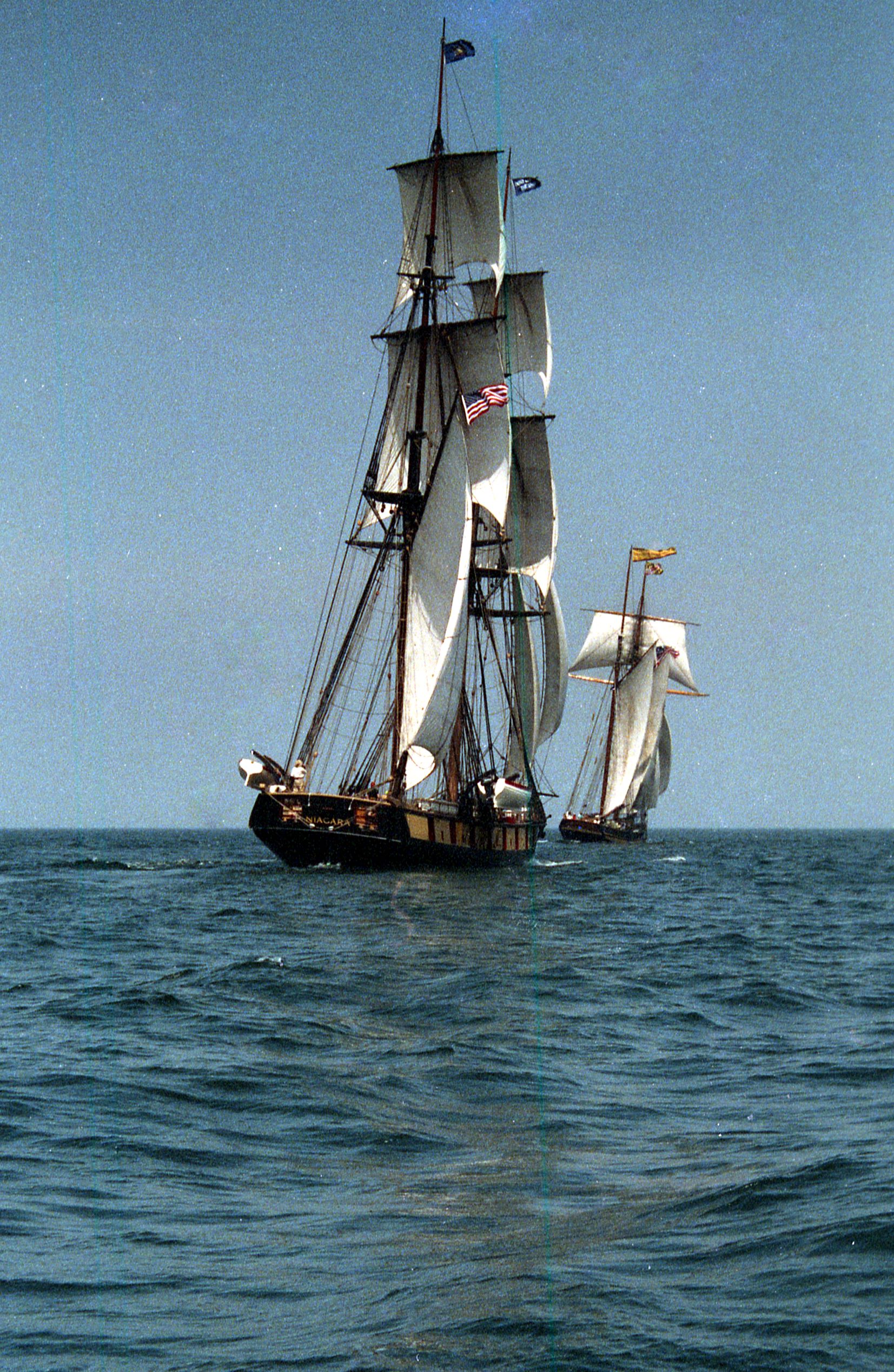 Niagara under sail